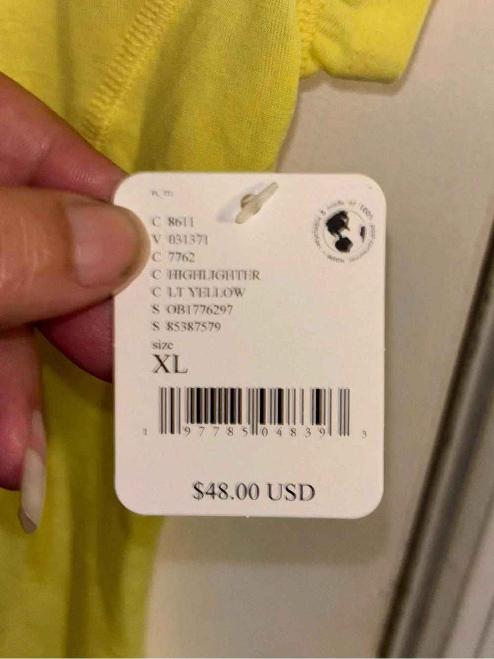 Free People Yellow V-Neck Short Sleeve Tee